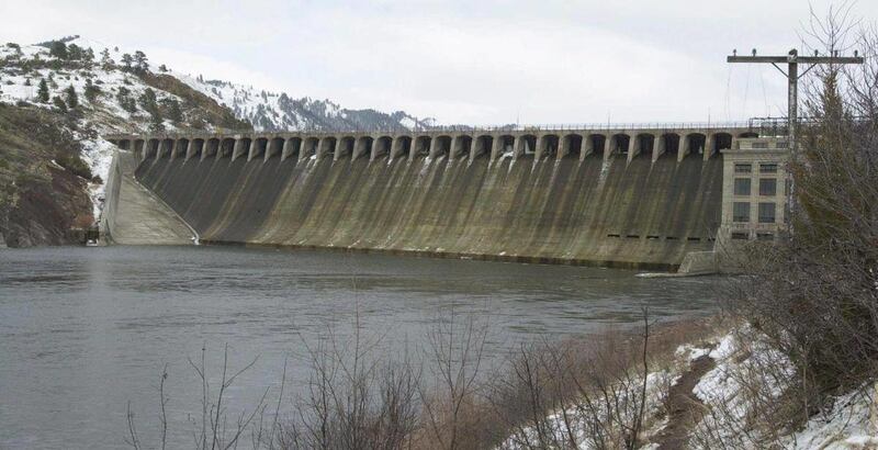FILE - This April 3, 2001 file photo shows the Holter Dam on the Missouri River near Wolf Creek, Mont., that is privately owned by Pennsylvania Power and Light. Montana Supreme Court justices will hear arguments Dec.7, 2011 that invoke the Lewis and Clar