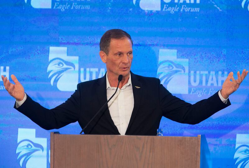 Rep. Chris Stewart, R-Utah, speaks during the annual Utah Eagle Forum convention in Sandy on Saturday, Jan. 11, 2020.