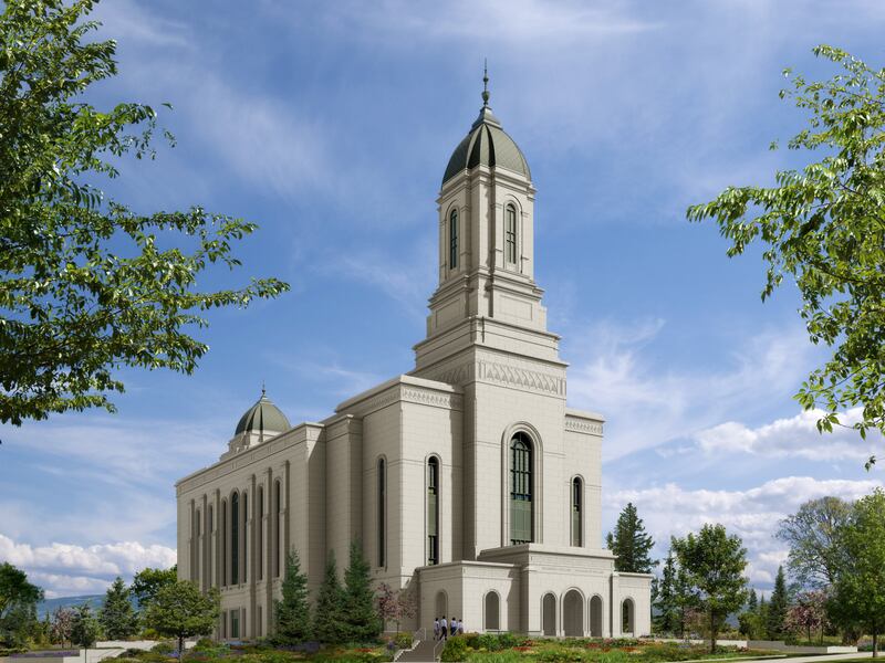 An artist’s rendering of the Heber Valley Utah Temple.