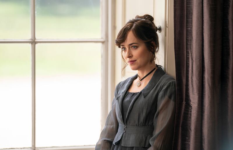 Dakota Johnson as Anne Elliot in “Persuasion.”