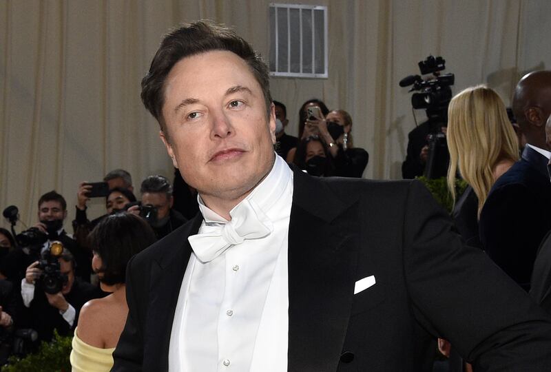 Elon Musk attends The Metropolitan Museum of Art’s Costume Institute benefit gala on in New York.