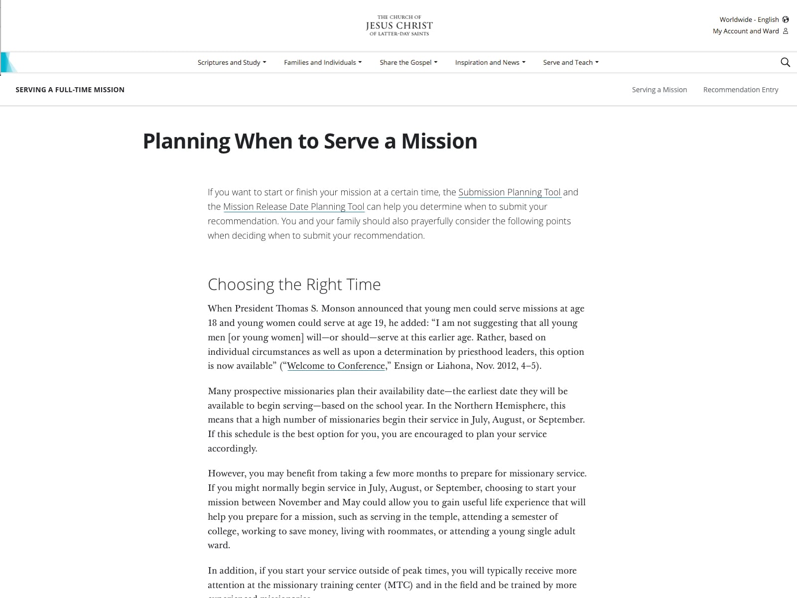 New missionary planning tool now available – Deseret News