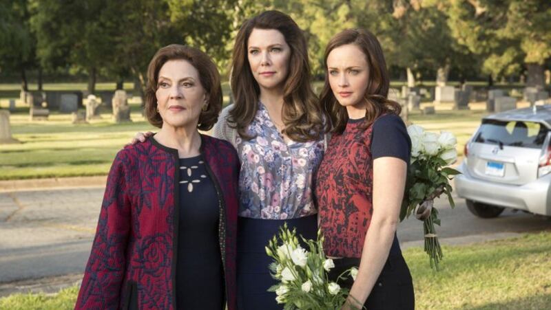 “The Gilmore Girls: A Year in the Life” is now on DVD, with Kelly Bishop, left, Lauren Graham and Alexis Bledel reprising their roles from the original series.