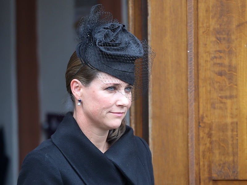 Princess Martha Louise of Norway leaves church after a funeral service in Bad Berleburg, Germany, on Tuesday, March 21, 2017.