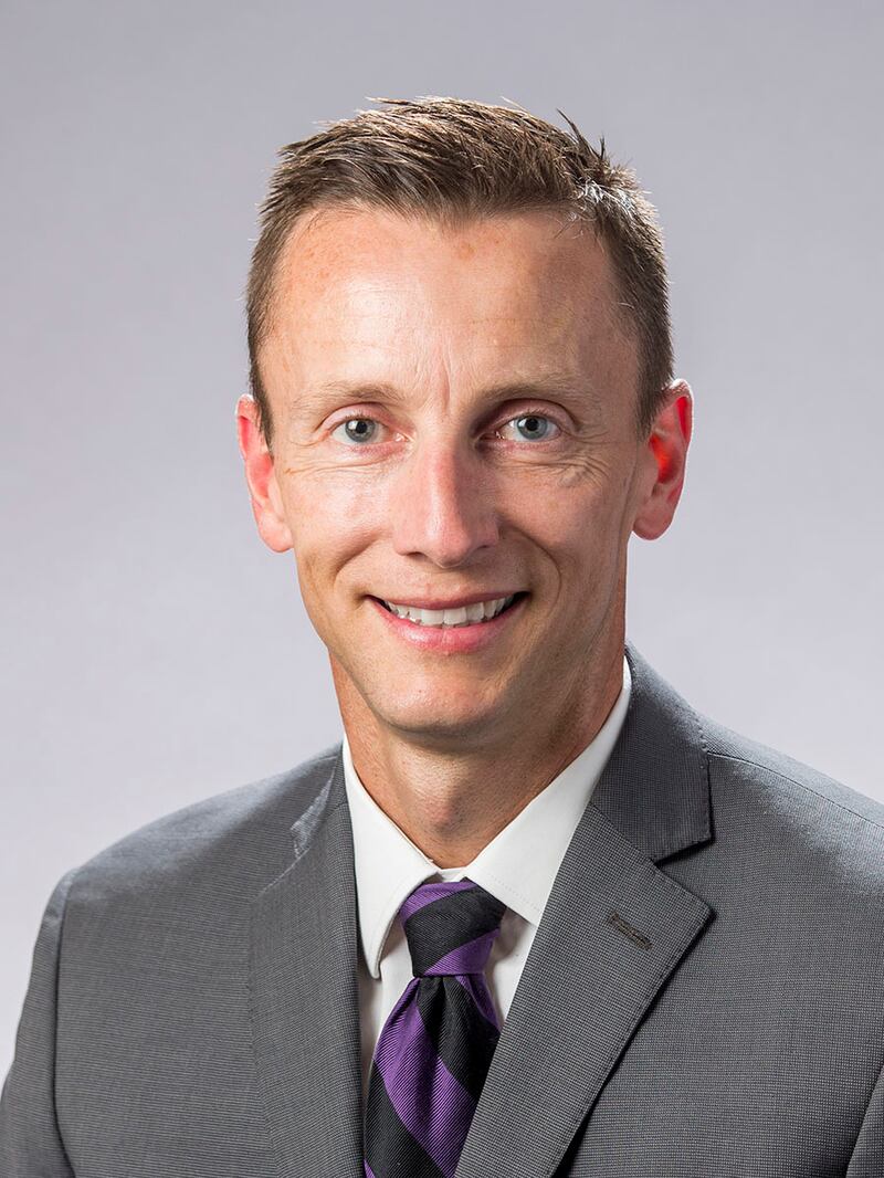 Brad L. Mortensen, vice president of university advancement at Weber State University. Mortensen is a finalist for president of WSU.