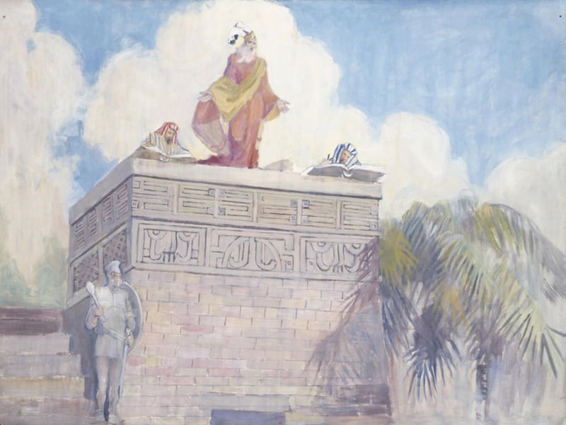 “King Benjamin’s Farewell Address” by Minerva Teichert