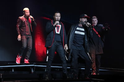 The Backstreet Boys perform at Vivint Smart Home Arena on Aug. 7, 2019.
