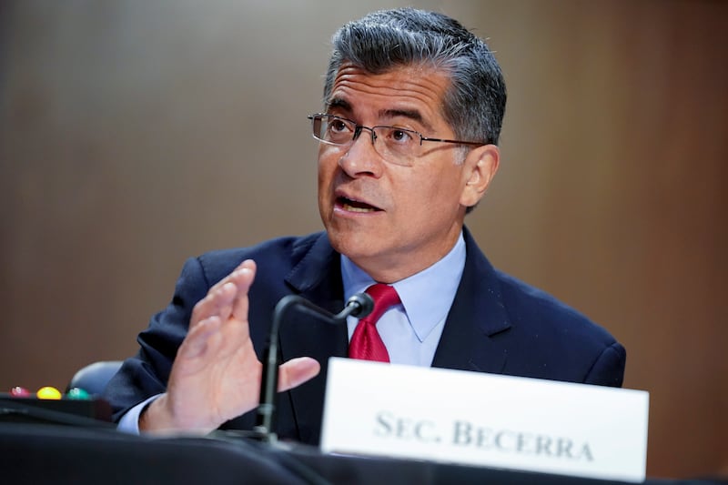 Health and Human Services Secretary Xavier Becerra.