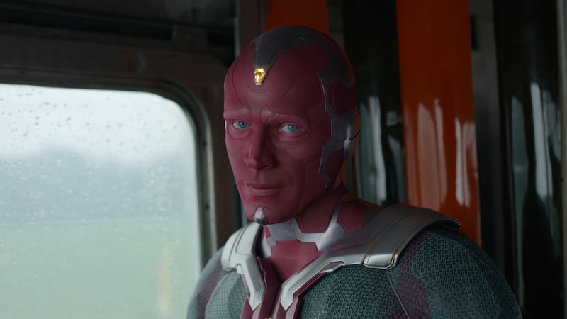 Paul Bettany as Vision in “WandaVision.” What will happen in ‘WandaVision’ episode 8?