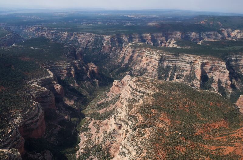 FILE - This May 8, 2017, file photo, shows Arch Canyon within Bears Ears National Monument in Utah. (Francisco Kjolseth/The Salt Lake Tribune via AP, File)