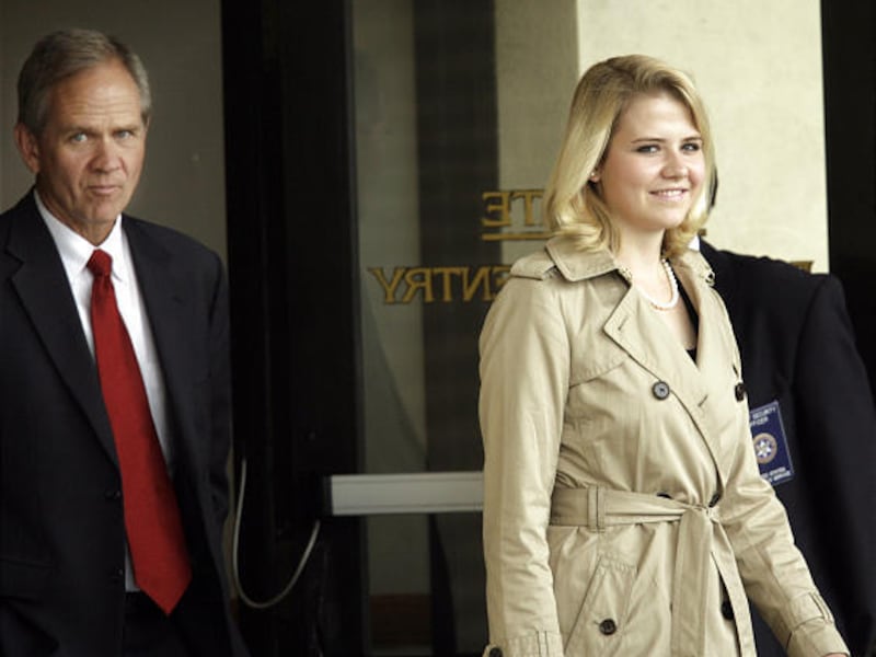 Elizabeth and Ed Smart leave court after testifying against accused kidnapper Brian David Mitchell during his trial in Salt Lake City Wednesday.