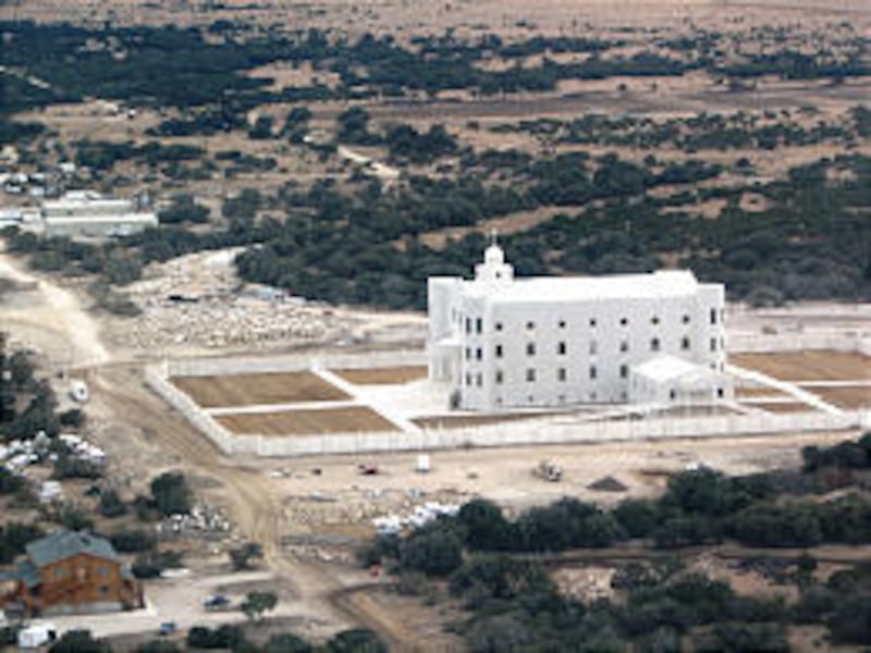 The FLDS temple stands on the church's compound near Eldorado, Texas.