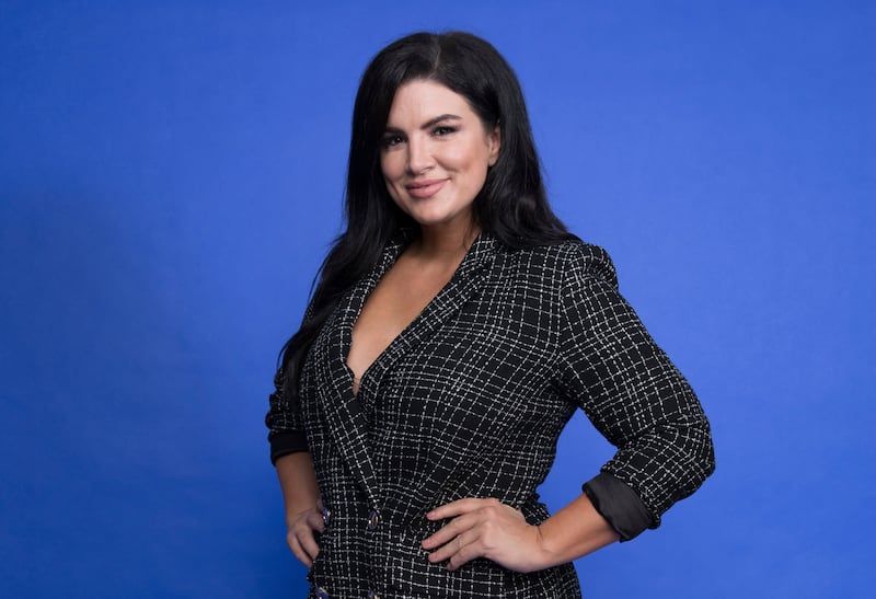 This Oct. 19, 2019, photo shows Gina Carano at the Disney Plus launch event promoting “The Mandalorian” at the London West Hollywood hotel in West Hollywood, Calif.