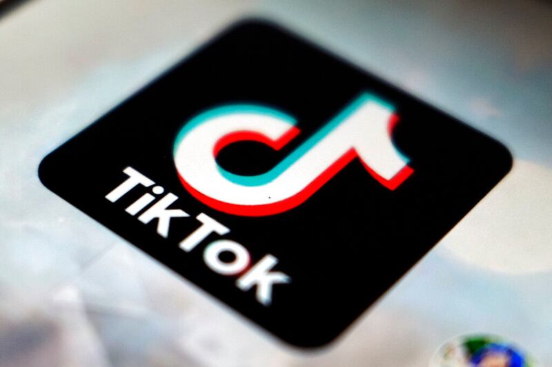 The TikTok app logo for the social media app.