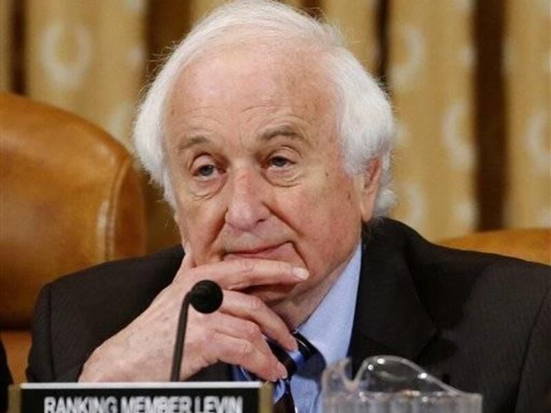 Rep. Sander Levin, D-Mich., ranking Democrat on the House Ways and Means Committee listens on Capitol Hill in Washington, Friday, May 17, 2013. Political scandals have strange ways of causing collateral damage, and Republicans are hoping the furor over fe