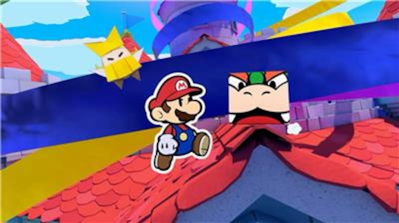 This photo contains a picture of the Paper Mario series.