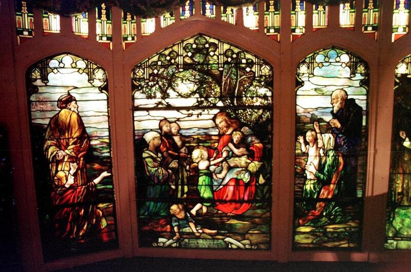 Stained glass window panels the Church purchased for the Snowflake Arizona Temple.