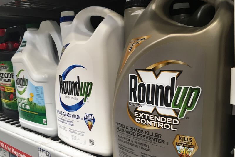 Containers of Roundup are displayed on a store shelf in San Francisco, on Feb. 24, 2019.