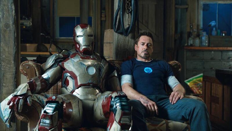 Tony Stark in a scene from “Iron Man 3.”