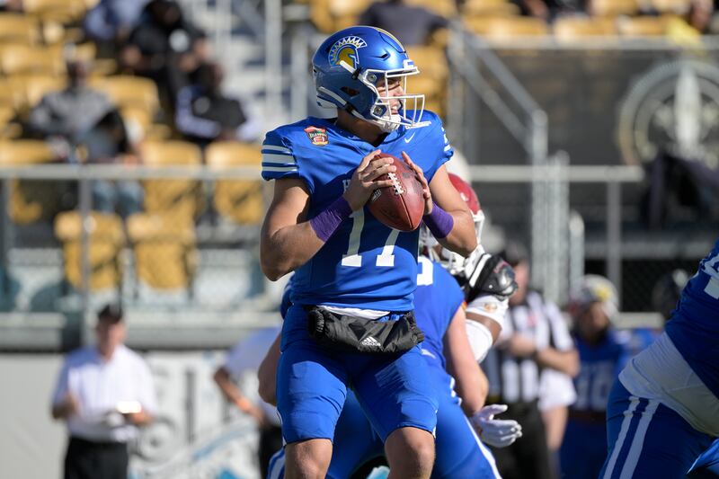 Utah State hosts Sam Jose State in Mountain West Conference football action.