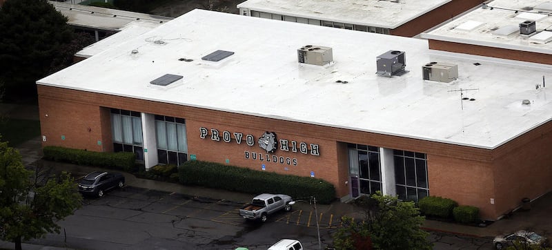 Provo High School is shown in Provo, Tuesday, April 26, 2016.
