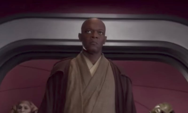 Mace Windu is the Jedi Master with a purple lightsaber famously portrayed by Samuel L. Jackson in the "Star Wars" films.
