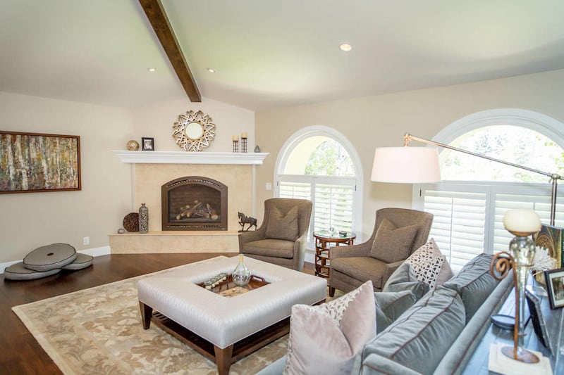 The fireplace becomes a nice focal point for this remodeling great room, a common remodeling project for Utah clients.