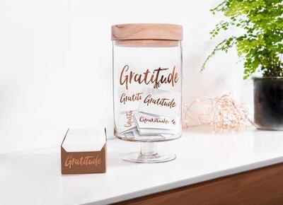 Gratitude glass jar