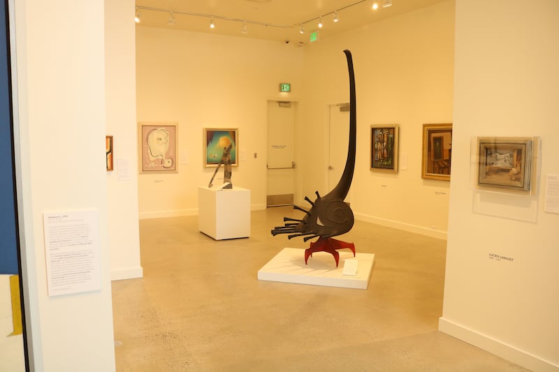 Although many installation pieces and sculptures will be rotated out for the second half of the exhibit, Robert Boardman Howard's "Night Watch" will remain in place for the duration of the year.