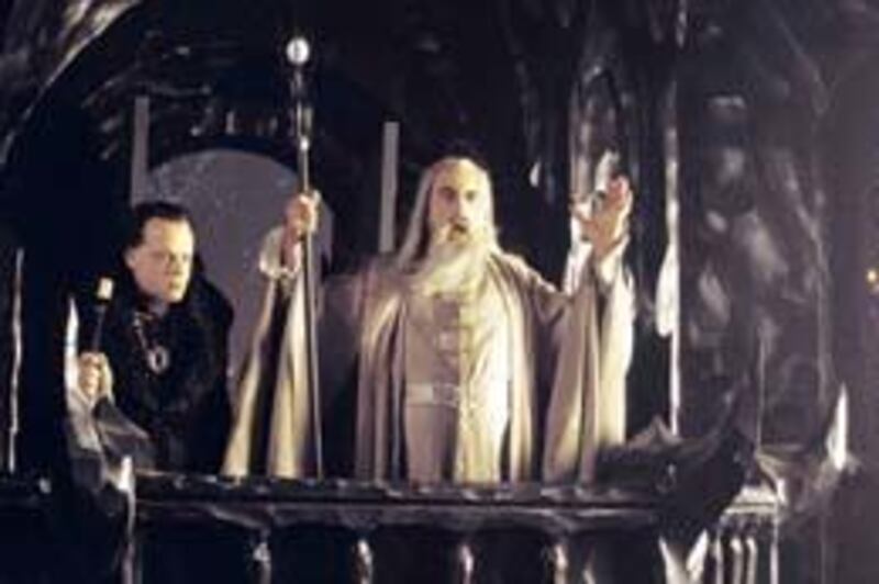 Saruman commands his legions. Peter Jackson says the sequence that ends Saruman's story line did not work in "The Return of the King."