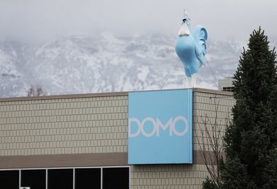 Domo Technologies' headquarters are pictured in American Fork Wednesday, March 30, 2016.