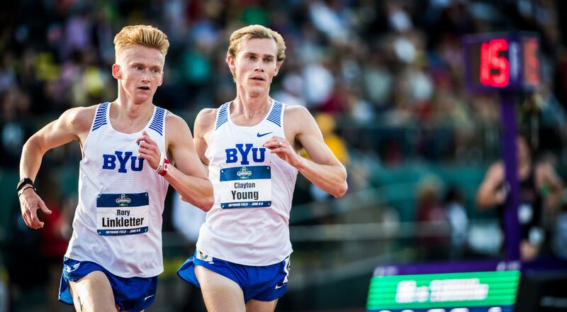Rory Linkletter clocked the second-fastest time in the NCAA in the 10,000m at the Payton Jordan Invitational on Thursday. Teammate Clayton Young ran a personal-best in the 5000m for the No. 3 BYU all-time mark.