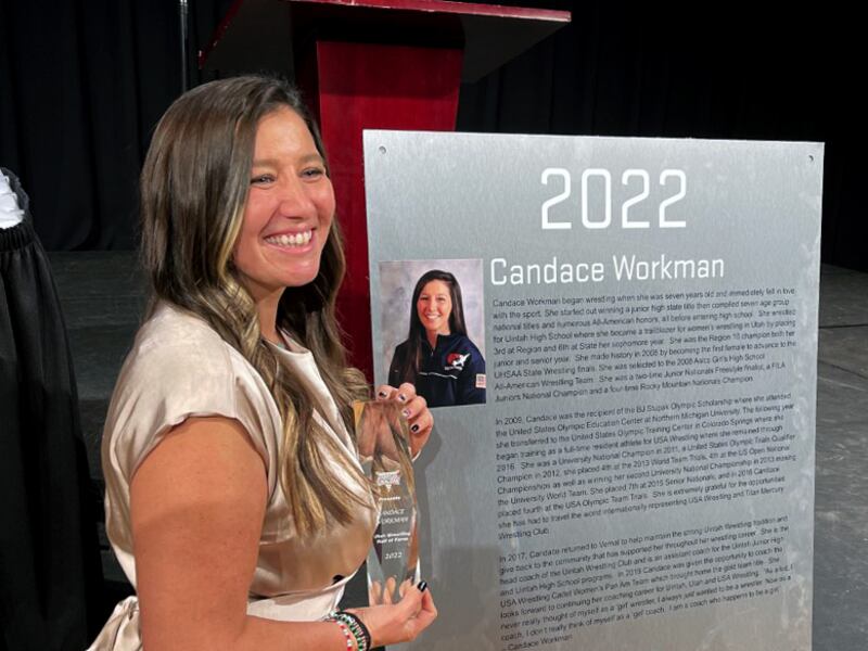 Candace Workman became the first female wrestler to be inducted into the Brunson Utah Wrestling Hall of Fame.