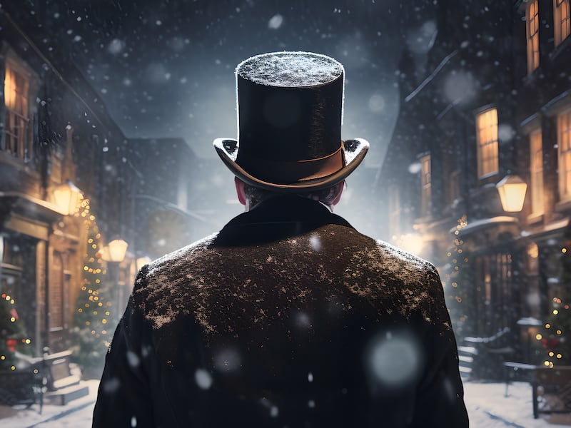 Logo for new podcast “Scrooge.”