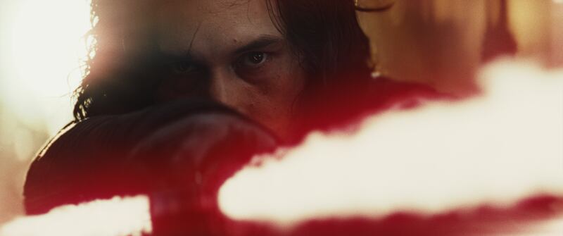 Star Wars: The Last Jedi Kylo Ren (Adam Driver) Photo: Film Frames Industrial Light & Magic/Lucasfilm ©2017 Lucasfilm Ltd. All Rights Reserved.