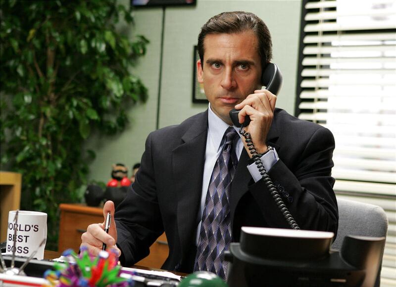 Steve Carell in a scene from NBC’s comedy “The Office.”