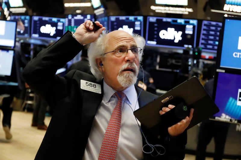 Trader Peter Tuchman works on the floor of the New York Stock Exchange, Tuesday, May 14, 2019. Stocks are opening broadly higher on Wall Street as the market claws back some of the ground it lost in a big slide a day earlier.