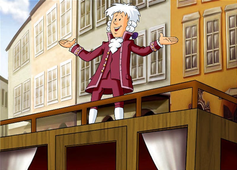 "Wunderkind Little Amadeus" is an animated series abut a young Mozart who gets out of scrapes and solves problems using his wit and humor. It airs locally on KUEN-Ch. 9.