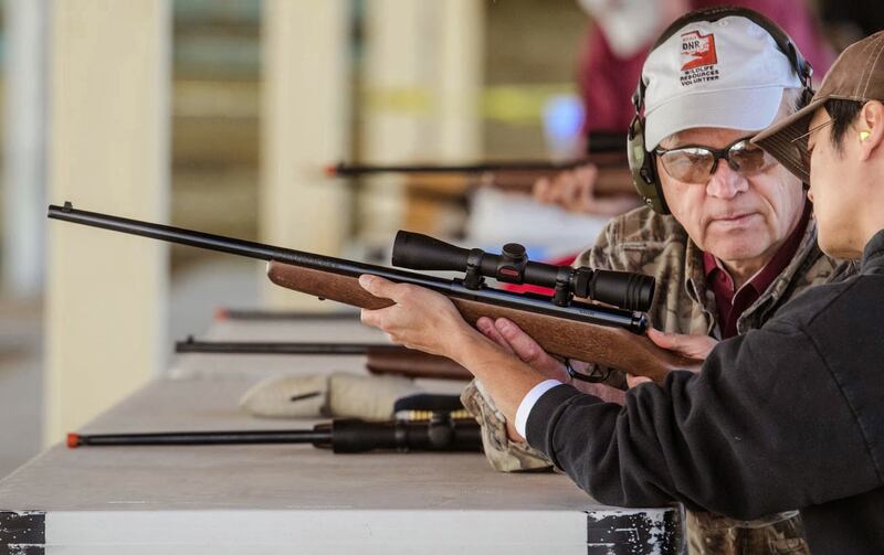 The hunter educations courses can be take a traditional class led by an instructor or an online course followed by a field day. Both require a written test and a live-fire shooting exercise at the end.