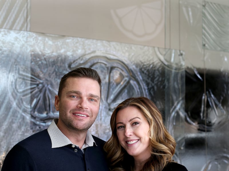 Aaron and Lychelle Day, co-creators of Blue Lemon, pose for a photograph in their restaurant in Salt Lake City on Wednesday, Feb. 20, 2019.