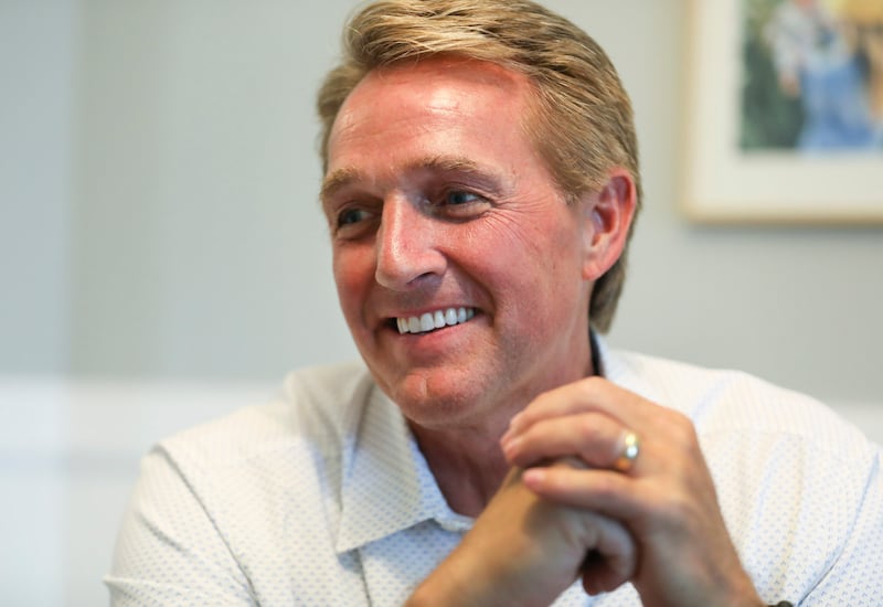 Former Arizona Republican Sen. Jeff Flake talks to the Deseret News during an interview in Provo, Utah, on July 31, 2019.