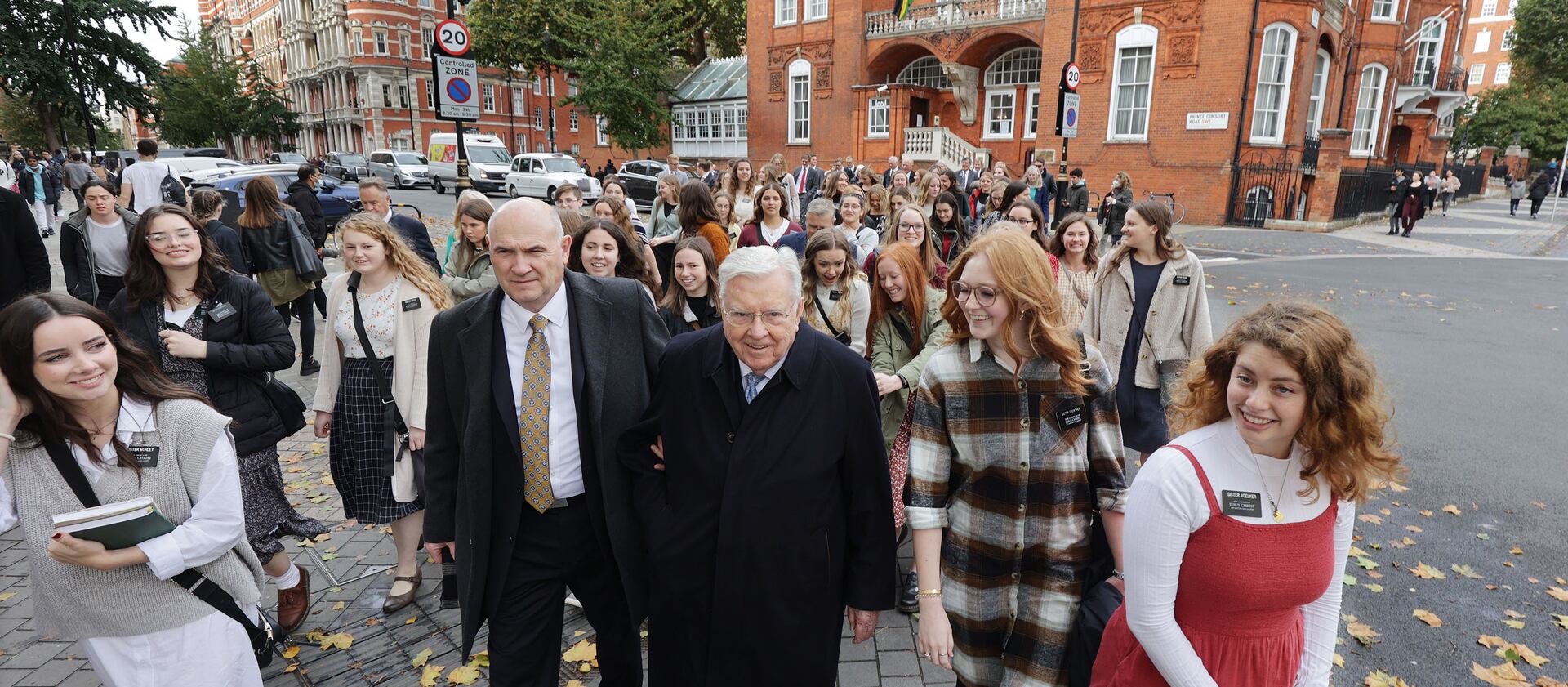 President M. Russell Ballard of The Church of Jesus Christ of Latter-day Saints, in London, England.