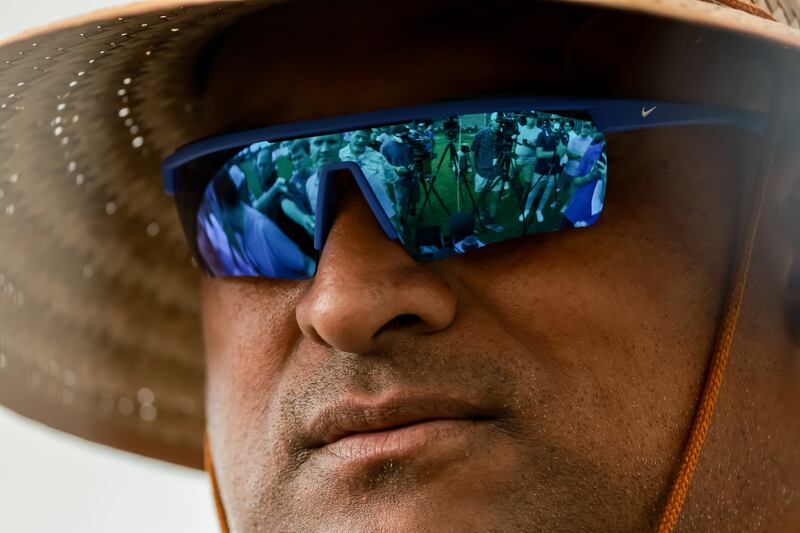 BYU Cougars football coach Kalani Sitake talks to journalists after practice at BYU in Provo on Tuesday, Aug. 1, 2023.