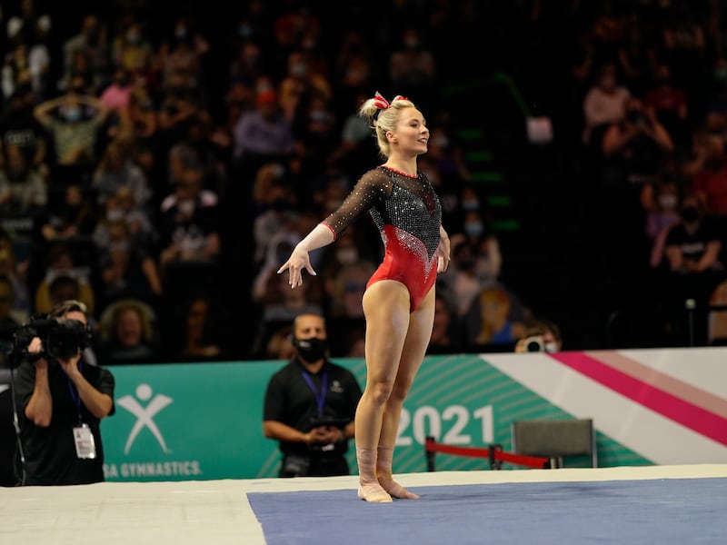 MyKayla Skinner performs on floor during the U.S. Classic.