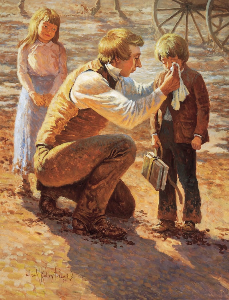 A painting by Clark Kelley Price depicts Joseph Smith's care for others. The Church of Jesus Christ of Latter-day Saints announced July 30, 2025, that new resources on the founding prophet's character, the translation of the Book of Mormon and the practice of plural marriage are now available.