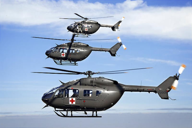 The UH-72A Lakota helicopters are being purchased by the Army for homeland security and disaster-relief missions. However, the Lakota isn't large enough to evacuate two patients simultaneously.