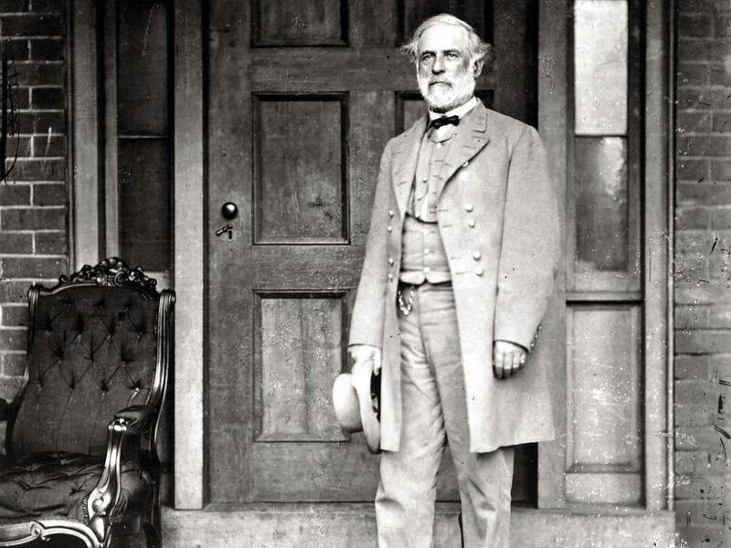 General Robert E. Lee, photographed by Mathew Brady on the back porch of his Richmond home, one week after surrendering his army. Photo: Library of Congress.