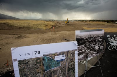 Heavy machinery is pictured at the site of phase 2 of View 72 at Jordan Bluffs, a former Environmental Protection Agency Superfund site, in Midvale on Monday, Oct. 22, 2018. Midvale, joined by the EPA, the Utah Department of Environmental Quality, the KC