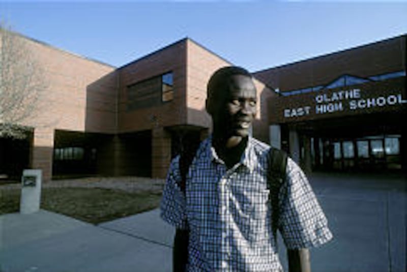 Peter Dut graduated from East High School in Olathe, Kan., last year.
