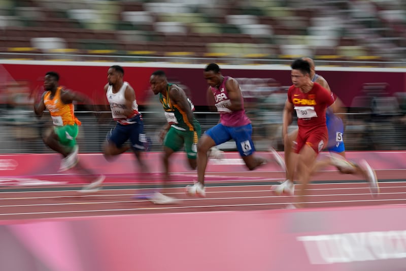 Ronnie Baker was the third leg in the U.S. men’s 4x100m relay team that failed to advance out of the heats at the Tokyo Olympics.